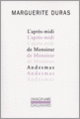 Couverture L'après-midi de Monsieur Andesmas (Marguerite Duras)