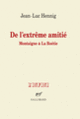 Couverture De l'extrême amitié (Jean-Luc Hennig)