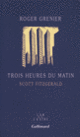 Couverture Trois heures du matin (Roger Grenier)