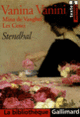 Couverture Vanina Vanini – Mina de Vanghel – Les Cenci ( Stendhal)