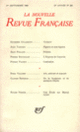 Couverture La Nouvelle Revue Française (Collectif(s) Collectif(s))