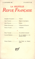 Couverture La Nouvelle Revue Française ()