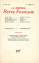 Couverture La Nouvelle Revue Française (Collectif(s) Collectif(s))