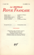 Couverture La Nouvelle Revue Française ()