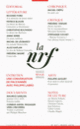 Couverture La Nouvelle Revue Française (Collectif(s) Collectif(s))