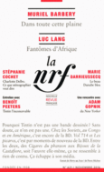 Couverture La Nouvelle Revue Française ()