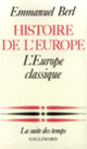 Couverture Histoire de l'Europe (Emmanuel Berl)
