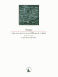 Couverture Lettre à son père sur la mort d'Étienne de La Boétie ()