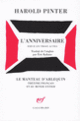 Couverture L'Anniversaire (Harold Pinter)