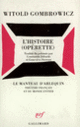 Couverture L'Histoire (Opérette) (Witold Gombrowicz)