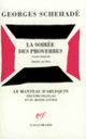 Couverture La Soirée des proverbes (Georges Schehadé)