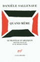 Couverture Quand même (Danièle Sallenave)