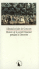 Couverture Histoire de la société française pendant le Directoire (Edmond et Jules de Goncourt)