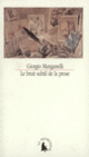 Couverture Le Bruit subtil de la prose (Giorgio Manganelli)