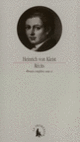 Couverture Récits (Heinrich von Kleist)