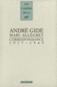 Couverture Correspondance (Marc Allégret,André Gide)