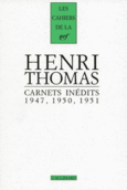 Couverture Carnets inédits/Pages 1934-1948 ()
