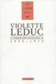 Couverture Correspondance (Violette Leduc) Couverture Correspondance (Violette Leduc)