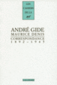 Couverture Correspondance (Maurice Denis,André Gide)