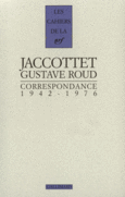 Couverture Correspondance (,Gustave Roud)