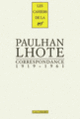 Couverture Correspondance (André Lhote,Jean Paulhan)