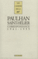 Couverture Correspondance (Jean Paulhan,Monique Saint-Hélier)
