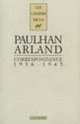 Couverture Correspondance (Marcel Arland,Jean Paulhan)
