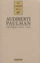 Couverture Lettres à Jean Paulhan (Jacques Audiberti,Jean Paulhan)