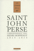Couverture Correspondance (, Saint-John Perse)