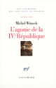 Couverture L'agonie de la IV<sup>e</sup> République (Michel Winock)