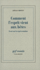 Couverture Comment l'esprit vient aux bêtes (Joëlle Proust)