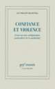 Couverture Confiance et violence (Jan Philipp Reemtsma)