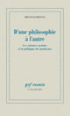 Couverture D'une philosophie à l'autre (Bruno Karsenti)