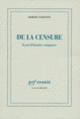 Couverture De la censure (Robert Darnton)