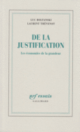 Couverture De la justification (,Laurent Thévenot)