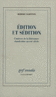 Couverture Édition et sédition (Robert Darnton)