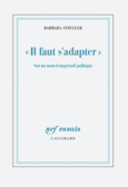 Couverture «Il faut s'adapter» () Couverture «Il faut s'adapter» ()