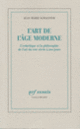 Couverture L'Art de l'âge moderne (Jean-Marie Schaeffer)