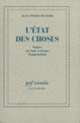 Couverture L'État des choses (Jean-Pierre Richard (1922-2019))