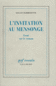 Couverture L'Invitation au mensonge (Gilles Barbedette)