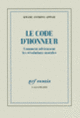 Couverture Le code d'honneur (Kwame Anthony Appiah)
