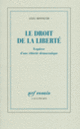 Couverture Le droit de la liberté (Axel Honneth) Couverture Le droit de la liberté (Axel Honneth)