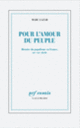 Couverture Pour l'amour du peuple (Marc Lazar)