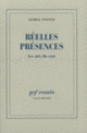 Couverture Réelles présences (George Steiner)