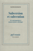 Couverture Subversion et subvention ()
