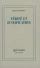 Couverture Vérité et justification (Jürgen Habermas)