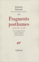 Couverture Fragments posthumes (Friedrich Nietzsche)