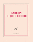 Couverture Carnet carré «Garçon de quoi écrire» (papeterie) ()