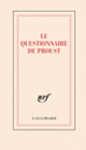 Couverture Carnet «Le questionnaire de Proust» (papeterie) (Collectif(s) Collectif(s))