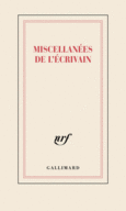 Couverture Carnet « Miscellanées de l'écrivain » (papeterie) ()